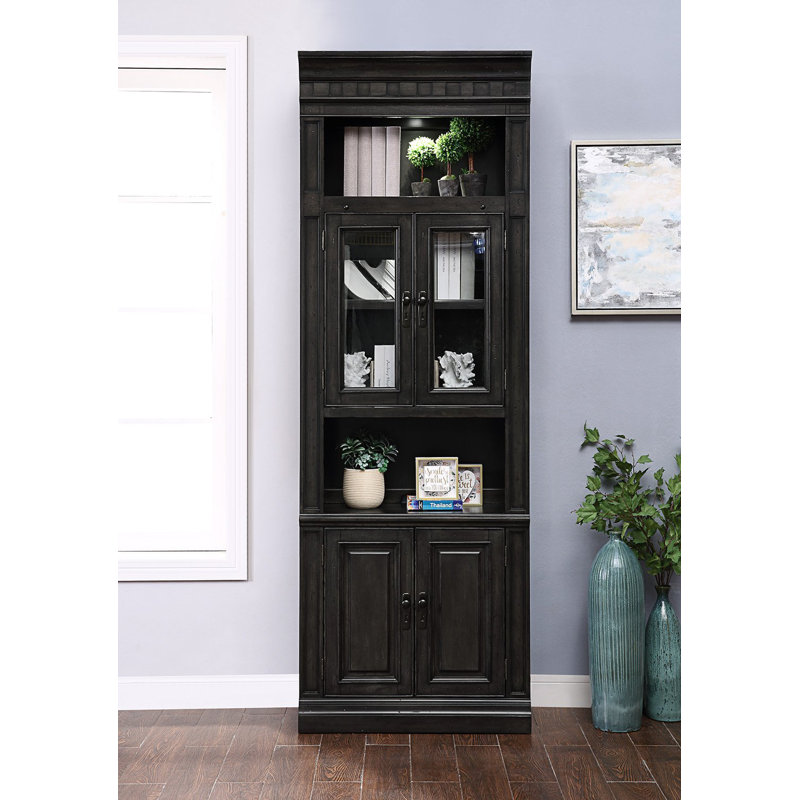 FC Design 32" Bookcase With EnergyEfficient Led, Display Shelves